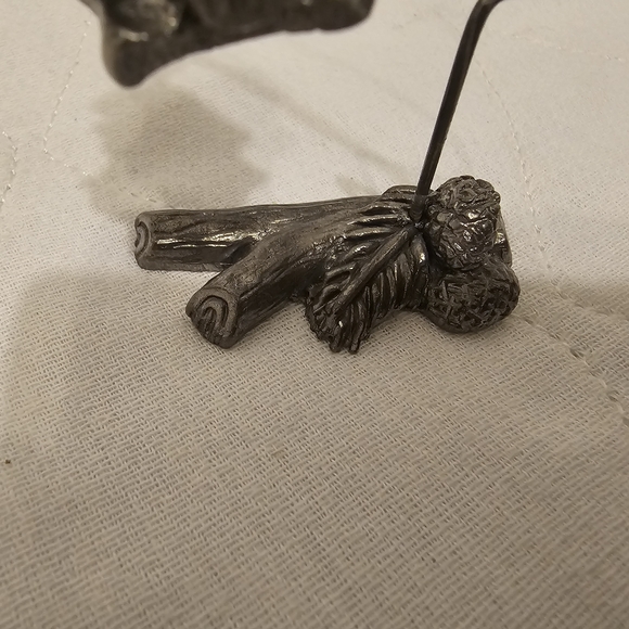 Handmade 100% Pewter Ornaments Bears Beautiful with Stands for tree or Table Vin - Picture 11 of 14